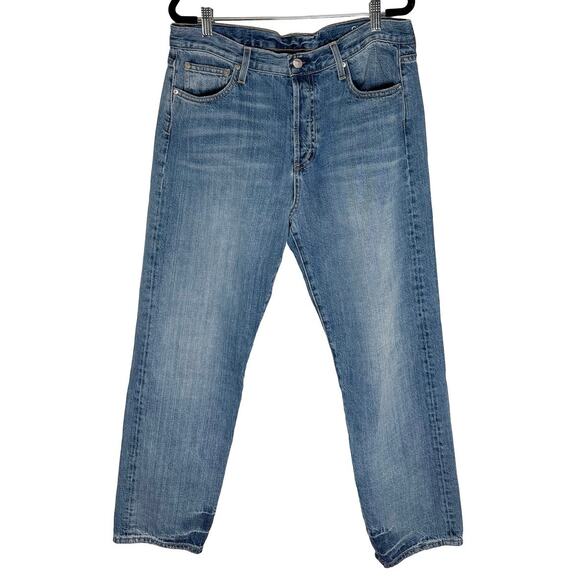 Outerknown Women’s Fillmore Boyfriend Blue Jeans Button Fly Slightly Cropped 30 - Picture 3 of 12